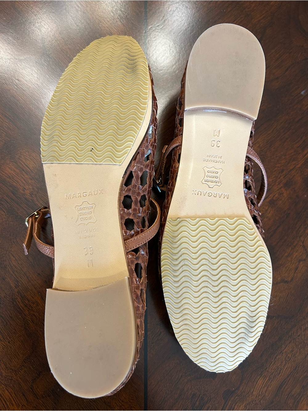 Margaux Brown Woven Mary Jane Flats - Picture 3 of 4